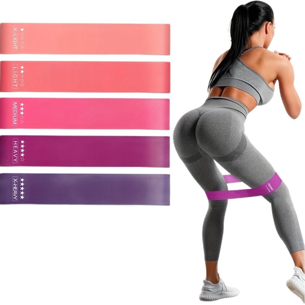 Sports Equipment For Schools - 5-Piece Color Resistance Band Set Portable
