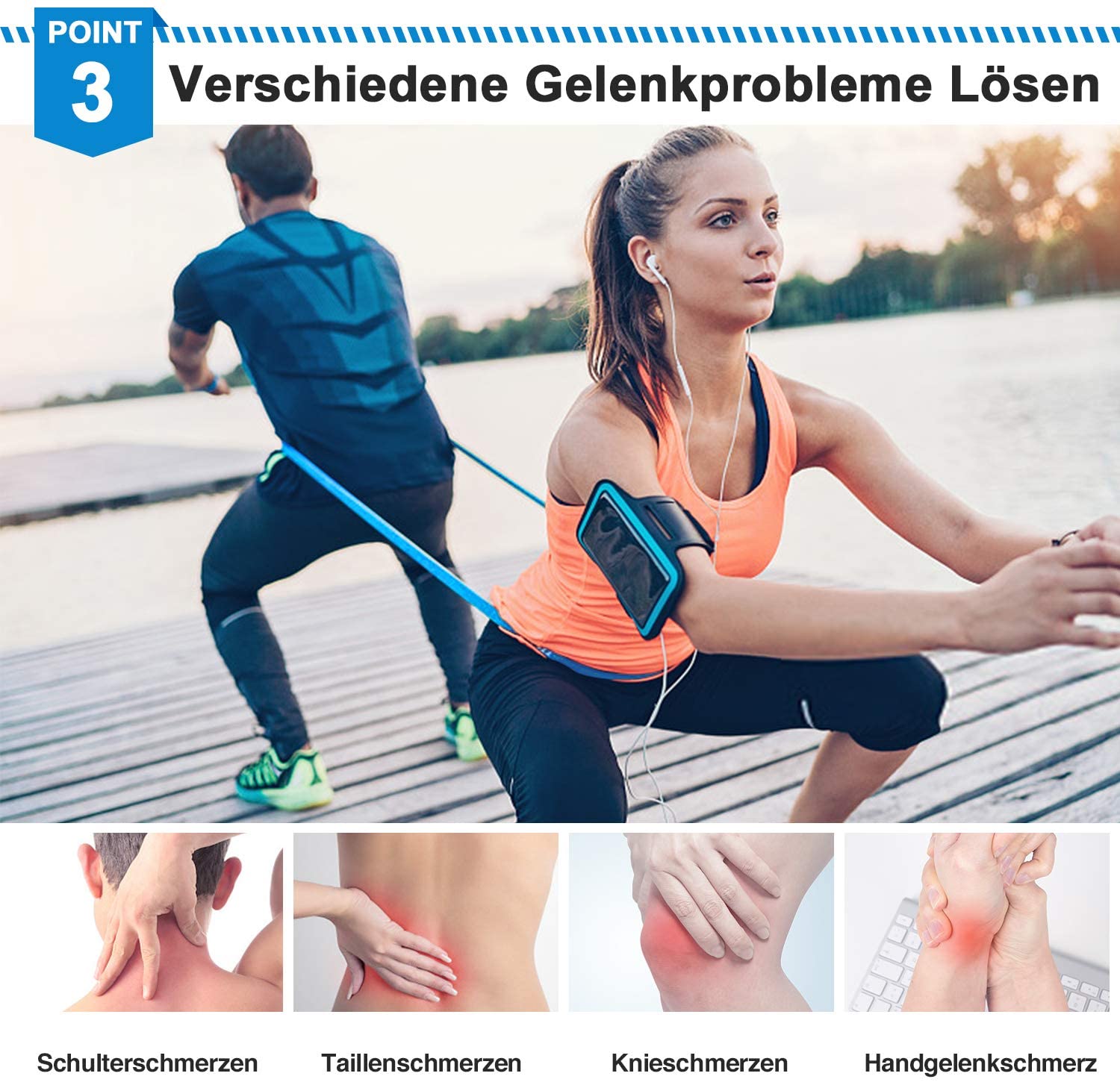 Elastic Fitness Bands 3Pcs Res - Sports Equipment For Schools recension och pris