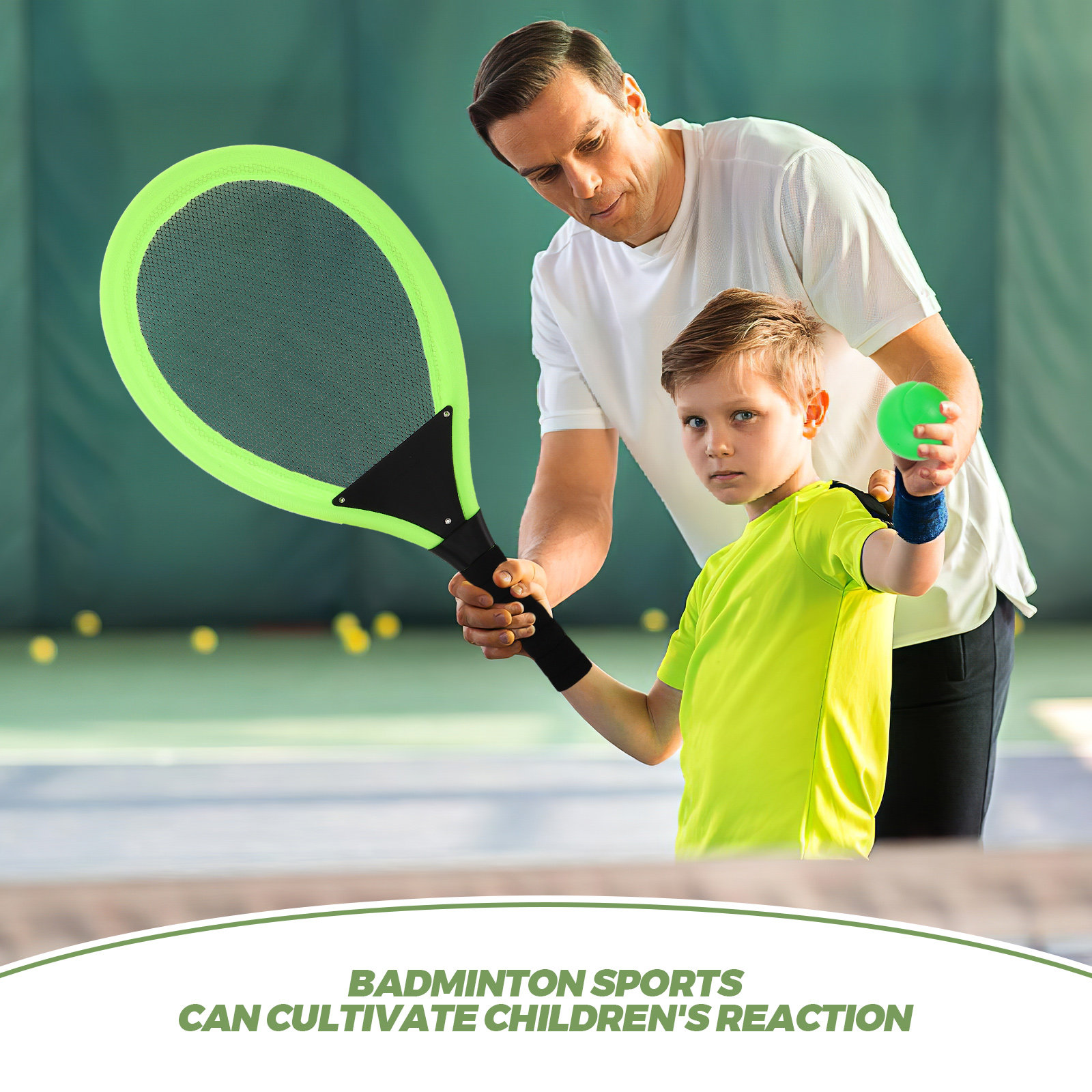 2Pcs Kids Tennis Rackets Green - Sports Equipment Bat recension och pris