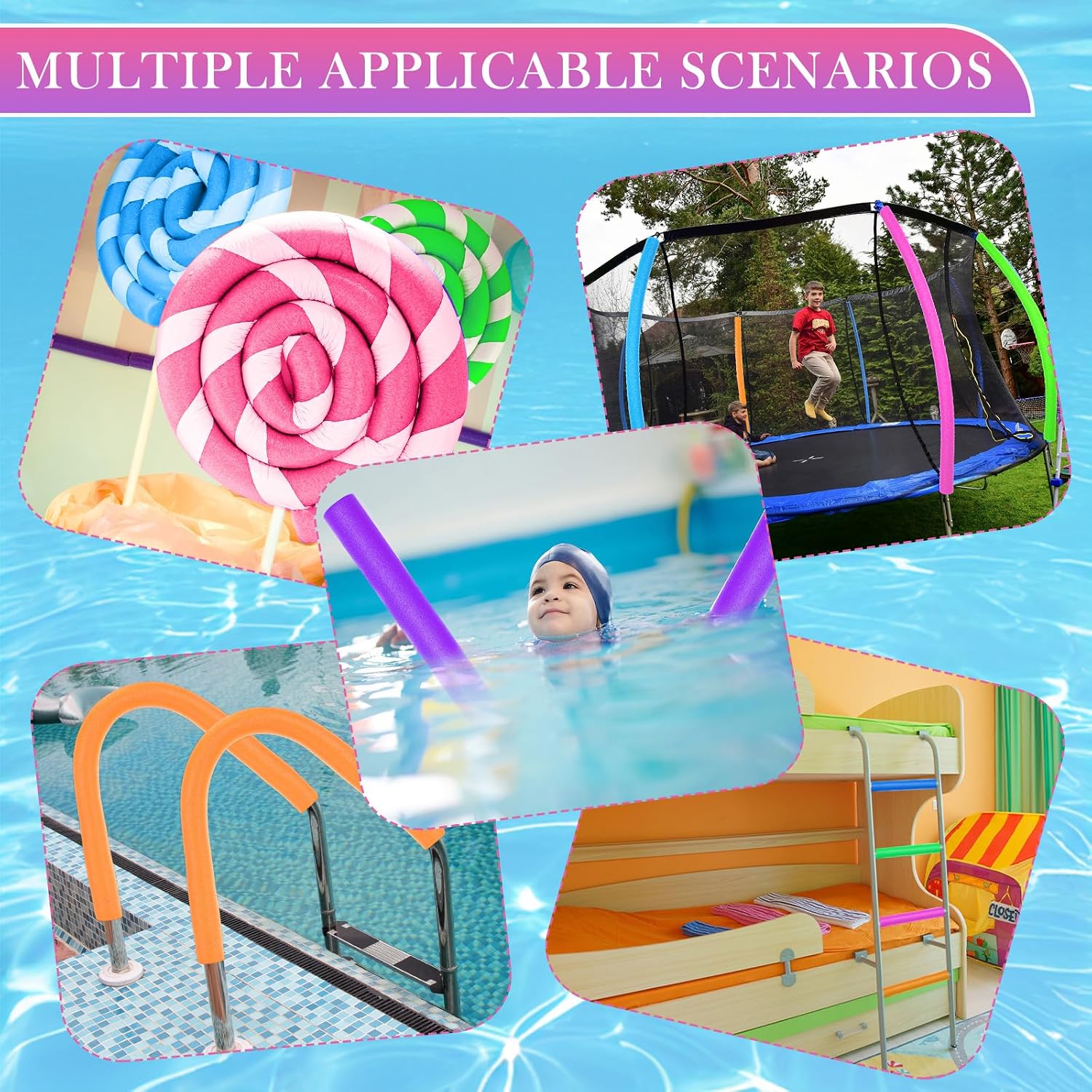 18 Pack Pool Noodles Bulk 39 x - Foam Pool Noodle recension och pris